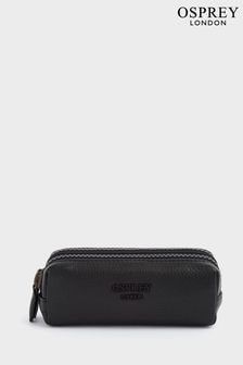 OSPREY LONDON The Onyx Leather Charger Black Pouch (B63115) | 287 SAR