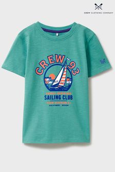 Crew Clothing Company Green Multi Print Cotton Classic T-shirt (B63564) | 115 zł - 140 zł