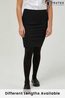 Trutex Black 16" Pencil School Skirt (10-14 Yrs) (B63571) | BGN58 - BGN74