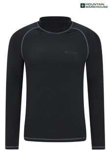 Negru - Bluză cu protecție solară cu mânecă lungă pentru bărbați Mountain Warehouse (B63598) | 143 LEI