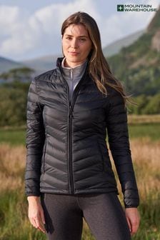 Mountain Warehouse Black Womens Featherweight Water Resistant Down Jacket (B63600) | €150