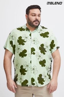 Blend Green Floral Resort Short Sleeve Shirt (B63985) | kr389