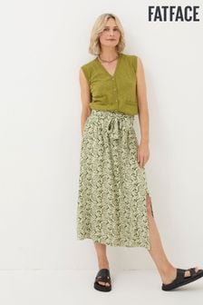 FatFace Green Sascha Damask Floral Midi Skirt (B64043) | €68