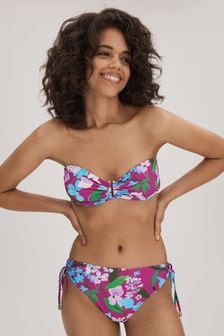 Florere Printed Bandeau Bikini Top (B64058) | ₪ 241
