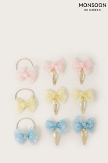 Monsoon Gold Lacey Bow 9 Piece Hair Set (B64152) | €16