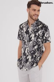 灰色 - Threadbare Cotton Tropical Print Short Sleeve Shirt (B64452) | NT$1,210