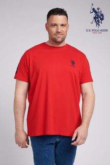 أحمر - U.s. Polo Assn. Mens Big And Tall Player 3 T-shirt (B64487) | 194 د.إ