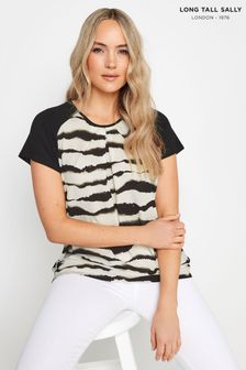 Long Tall Sally Blurred Abstract Print Front T-Shirt