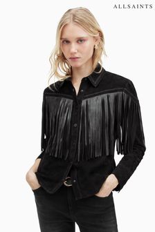 AllSaints Black Cleo Western Jacket (B64679) | €451
