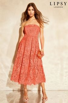 Lipsy lace applique frill maxi dress shop