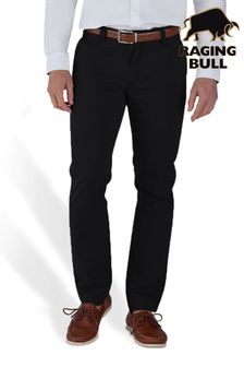 Raging Bull Tapered Chino Black Trousers