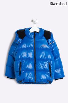 River Island Blue Boys Heavyweight Puffer Coat (B64994) | ₪ 161