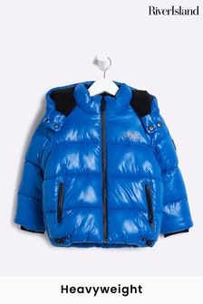 River Island Blue Boys Heavyweight Puffer Coat (B64994) | $55