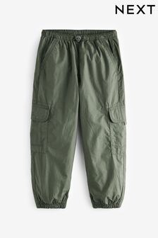 Khaki Green Lined 100% Cotton Parachute Cargo Trousers (3-16yrs) (B65112) | $31 - $39