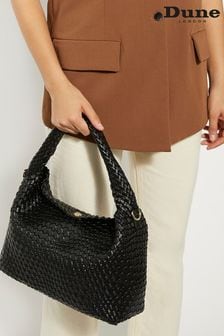 Dune London Black Large Deliberate Woven Slouch Bag (B65145) | $173