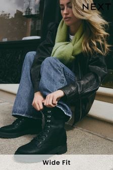 Next black lace up boots cheap