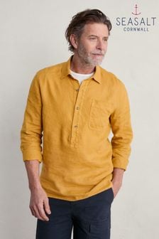 Seasalt Cornwall Yellow Mens Artists Shirt (B65197) | kr909