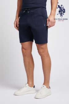 U.S. Polo Assn. Mens Blue Classic Fit Pin Tuck Shorts (B65299) | 247 QAR
