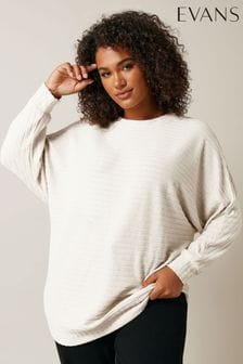 Evans Cream Boat Neck Cut and Sew Jumper (B65355) | $57