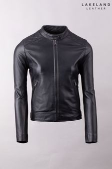 Lakeland Leather Graystone Leather Racer Black Jacket (B65534) | kr2,583