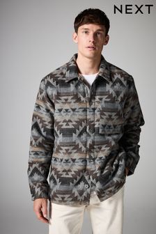 Mens grey borg jacket new arrivals
