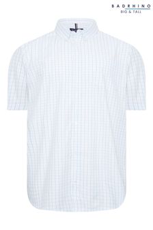 BadRhino Big & Tall Blue Short Sleeve Check Shirt (B65684) | AED166