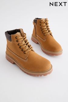 Boys leather work boots cheap