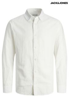 JACK & JONES Linen Blend Long Sleeve Shirt