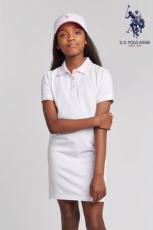 U.S. Polo Assn. Girls Ehite Polo Dress (B65896) | kr519 - kr623