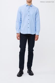 French Connection Blue Long Sleeve Cotton Shirt