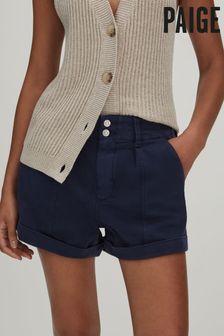 Granatowy - Paige High Rise Shorts With Turned-up Hems (B65977) | 1,390 zł