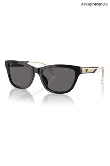 Emporio Armani Ea4227U Cat Eye Polarised Black Sunglasses