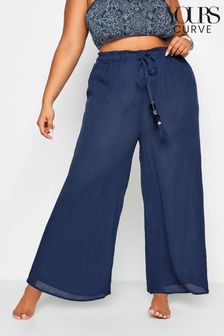 أزرق - Yours Curve Tassel Trousers (B66123) | 122 د.إ
