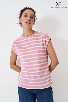 Crew Clothing Company Light Pink Stripe Modal Regular Blouse (B66281) | 45 €