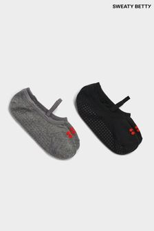 Sweaty Betty Black Pilates Socks 2 Pack (B66286) | 124 QAR