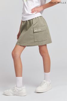 Jack Wills Girls Grey Elastic Waist Cargo Skirt