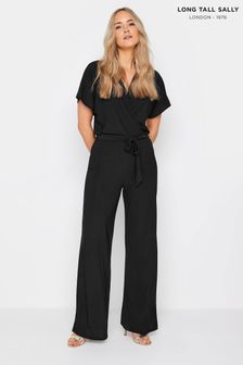 Long Tall Sally V-Neck Wrap Jumpsuit