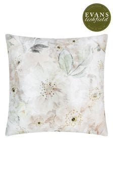 Evans Lichfield Off White Canina Floral Outdoor Cushion (B66565) | €25