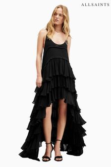 AllSaints Black Cavarly Maxi Dress (B66640) | $341