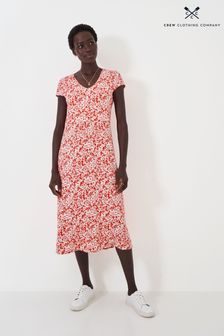 Crew Clothing Floral Short Sleeve Midi Dress (B66741) | NT$3,030