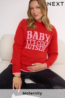 Women s Jumpers Maternity Red Christmas Novelty Knitwear Next Bahrain