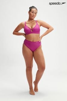 Różowy - Speedo Womens Shaping Triangle Bikini Top With Removable Bra Pads (B67198) | 225 zł