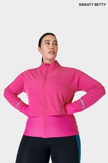 Розовый с принтом - Куртка для бега Sweaty Betty Fast Track (B67231) | €179