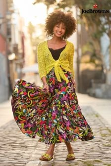 Joe Browns Tropical Print Crinkle Elasticated Maxi Skirt