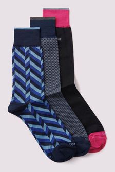 أزرق - طقم هدايا حزمة من ثلاثة جوارب رجالي Duchamp (B67437) | 319 ر.س