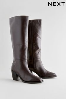 Next long brown boots online