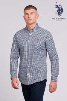 U.S. Polo Assn. Mens Gingham Shirt (B67594) | kr714