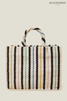 Accessorize Stripe Handheld Bag (B67609) | 17 ر.ع