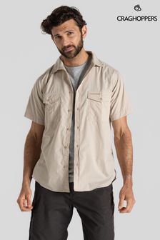 Craghoppers Kiwi Short Sleeved Natural Shirt (B67638) | kr730