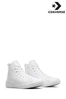 Converse White Chuck Taylor Leather Hightop Trainers (B67659) | €99